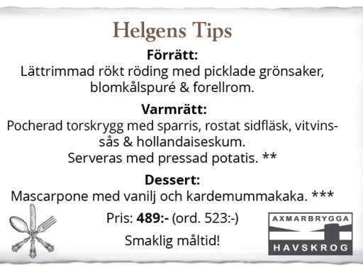 Trerätters-Tips i helgen 6-8 maj